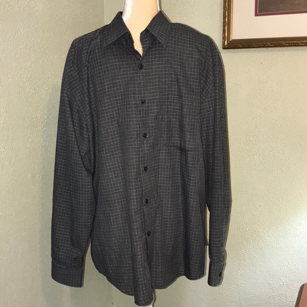 Van Heusen Men’s Gray Dress Shirt Large 16-16 1/2